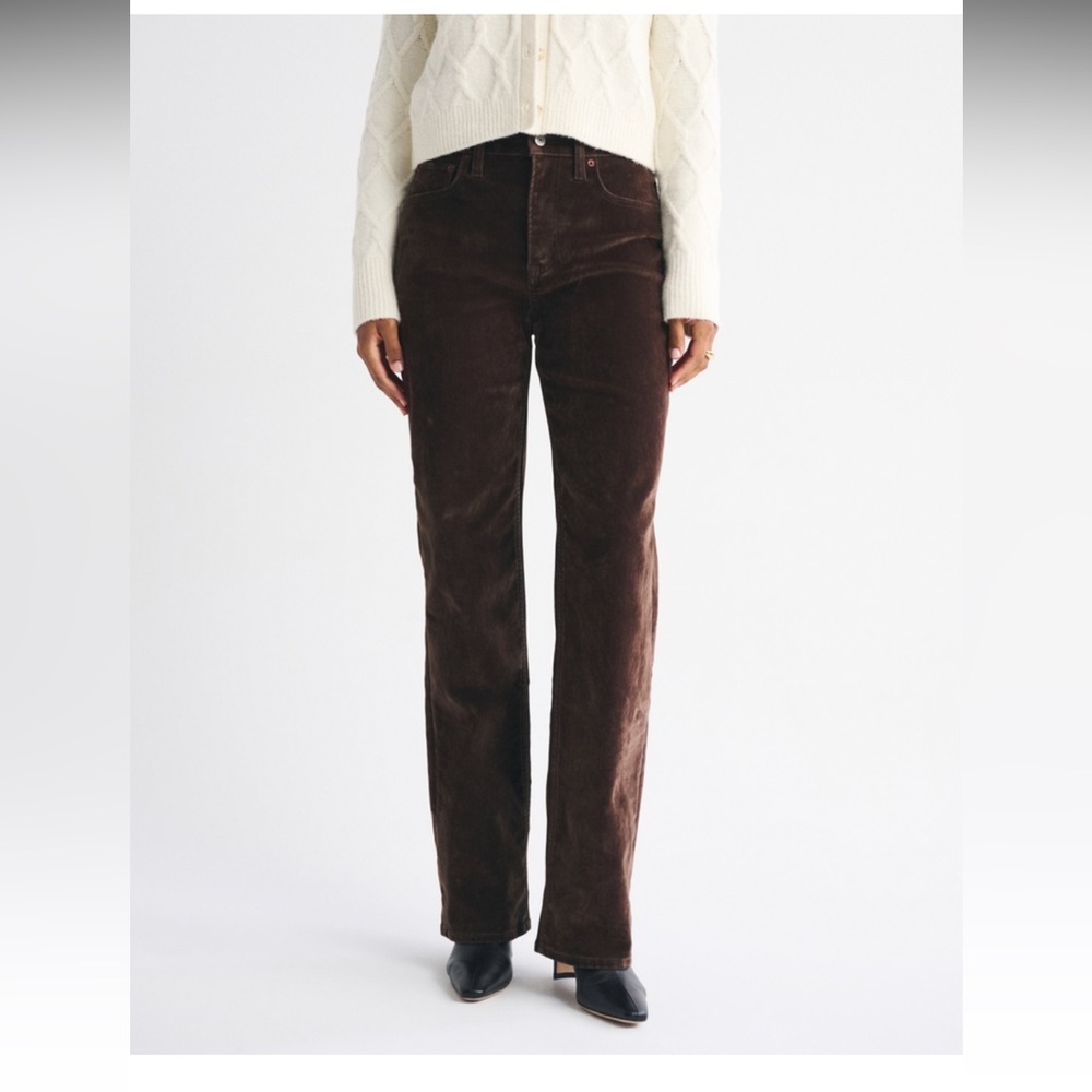 Abercrombie Curve Love 90s Relaxed Velvet Jeans